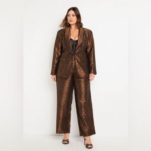 Like New- ELOQUII Wide Leg Brocade Pant